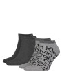 detail Calvin Klein pánské šedé ponožky 2 pack