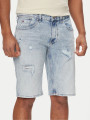 detail Tommy Jeans pánské světle modré džínové šortky