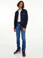 detail Tommy Jeans pánská tmavě modrá džínová bunda