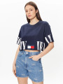 detail Tommy Jeans dámské tmavě modré tričko