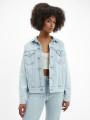 detail Calvin Klein dámská džínová bunda Dad denim