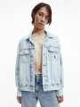 detail Calvin Klein pánská světle modrá džínová bunda