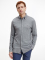 detail Tommy Hilfiger pánská šedá košile Dobby