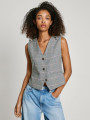 detail Pepe Jeans dámská šedá vesta FLORINA
