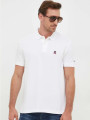 detail Tommy Hilfiger pánské bílé polo tričko.