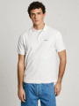 detail Pepe Jeans pánské bílé polo tričko