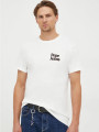 detail Pepe Jeans pánské krémové tričko