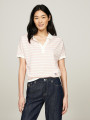 detail Tommy Hilfiger dámské proužkované polo tričko