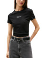 detail Tommy Jeans dámské černé tričko