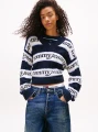 detail Tommy Jeans dámský pruhovaný svetr