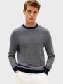 detail Tommy Hilfiger pánský tmavě modrý svetr