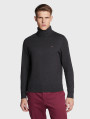 detail Tommy Hilfiger pánský šedý rolák