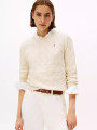 detail Tommy Hilfiger dámský krémový svetr