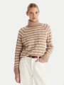 detail Tommy Hilfiger dámský béžový  pruhovaný rolák