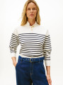 detail Tommy Hilfiger dámský pruhovaný svetr