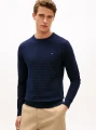 detail Tommy Hilfiger pánský tmavě modrý svetr