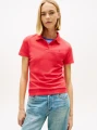 detail Tommy Jeans dámské červené polo tričko