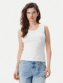 detail Tommy Jeans dámský bílý top