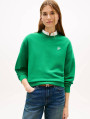 detail Tommy Hilfiger dámská zelená mikina 