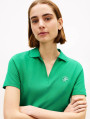 detail Tommy Hilfiger dámské zelené polo šaty