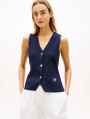 detail Tommy Hilfiger dámská modrá vesta