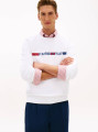 detail Tommy Hilfiger pánská bílá mikina