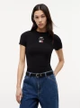 detail Tommy Hilfiger dámské černé tričko