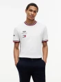 detail Tommy Hilfiger pánské bílé tričko