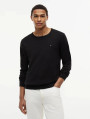 detail Tommy Hilfiger pánský černý svetr