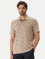 detail Guess pánské hnědé polo tričko