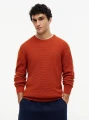 detail Tommy Hilfiger pánský oranžový svetr