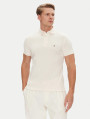 detail Tommy Hilfiger pánské krémové polo tričko