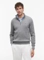 detail Tommy Hilfiger pánský šedý svetr
