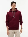 detail Tommy Hilfiger pánská vínová mikina