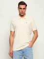 detail Tommy Jeans pánské krémové polo triko