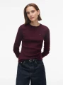 detail Tommy Hilfiger dámské tmavě vínové tričko