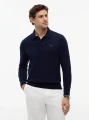 detail Tommy Hilfiger pánský tmavě modrý svetr
