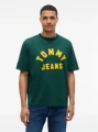 detail Tommy Jeans pánské zelené tričko