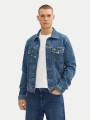 detail Tommy Jeans pánská modrá džínová bunda