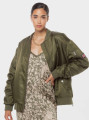 detail Pepe Jeans dámský khaki zelený bomber 