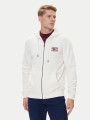 detail Tommy Hilfiger pánská krémová mikina