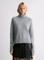 detail Pepe Jeans dámský světle šedý svetr EMMA