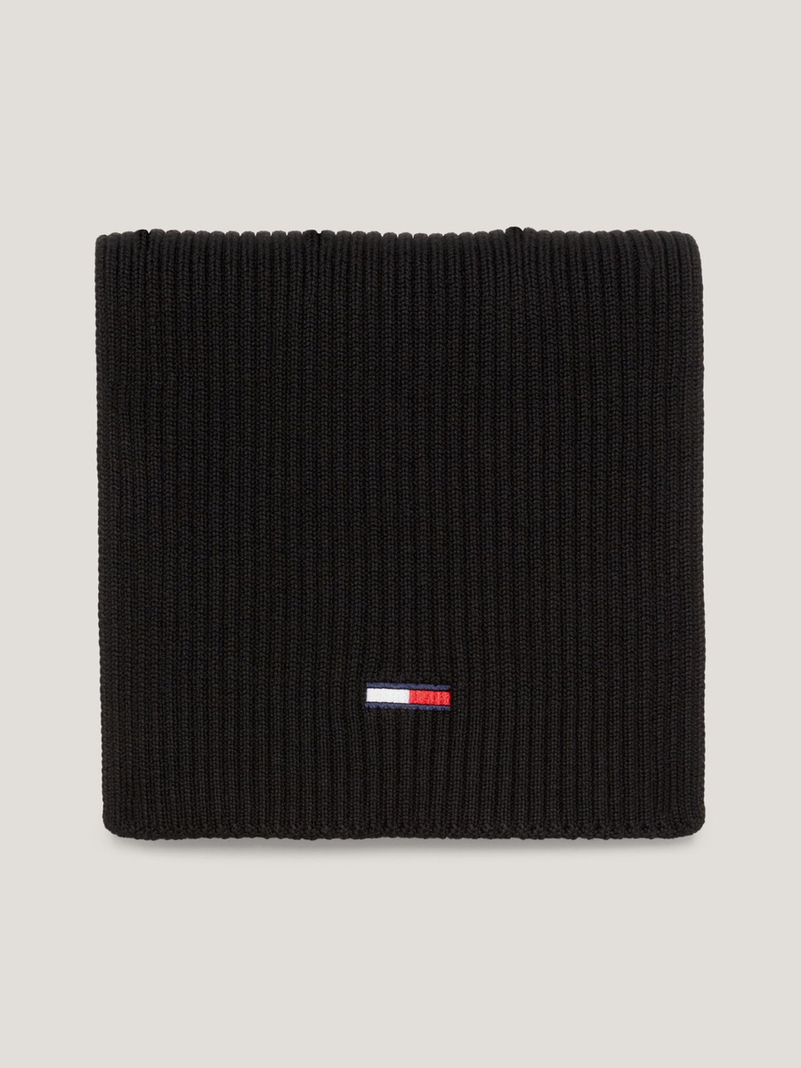 detail Tommy Jeans pánská černá šála