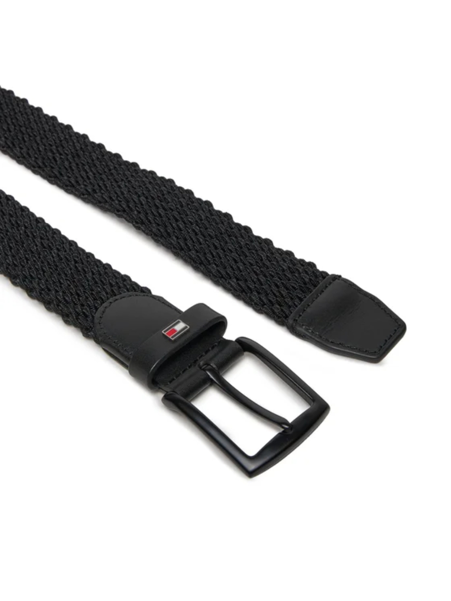 detail Tommy Hilfiger pánský černý pásek