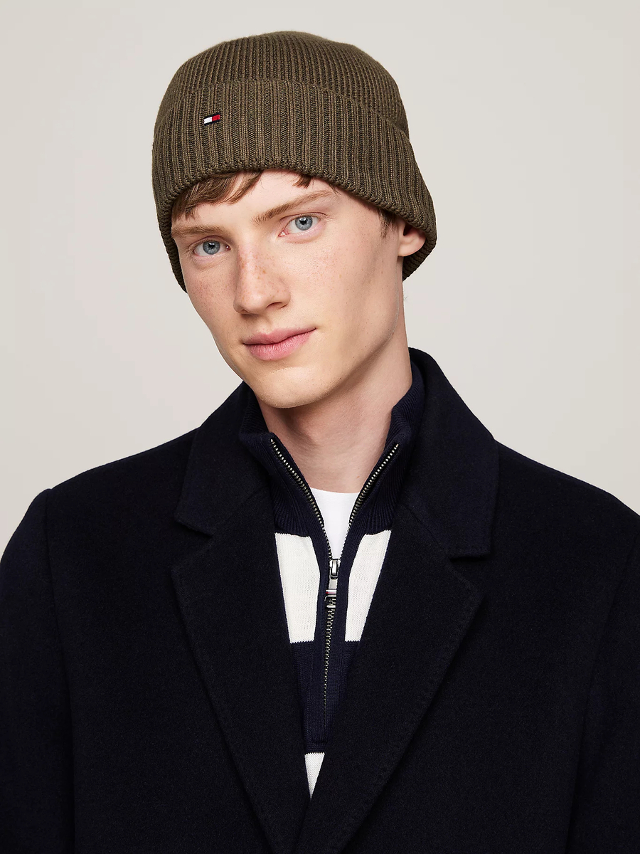 detail Tommy Hilfiger pánská khaki čepice