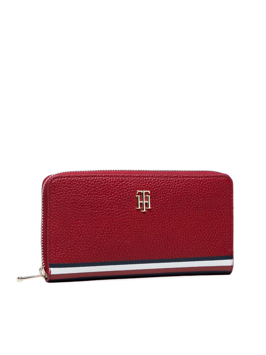 detail Tommy Hilfiger dámská vínová peněženka Element