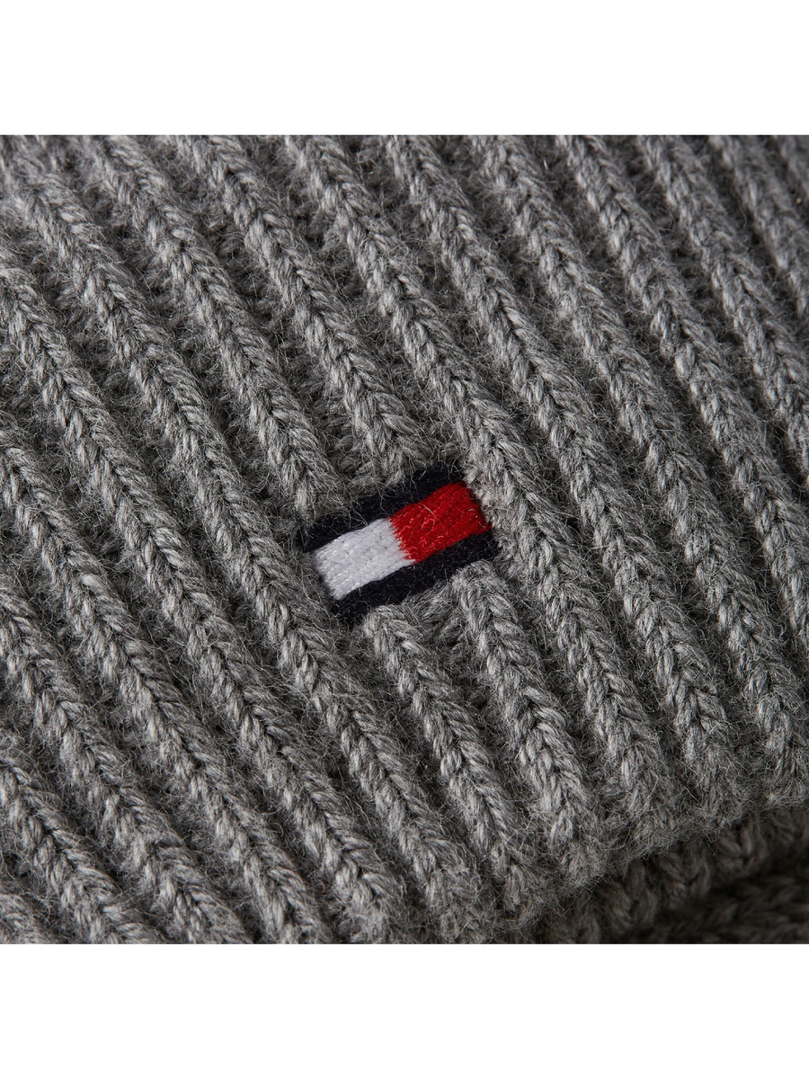 detail Tommy Hilfiger pánské šedé rukavice