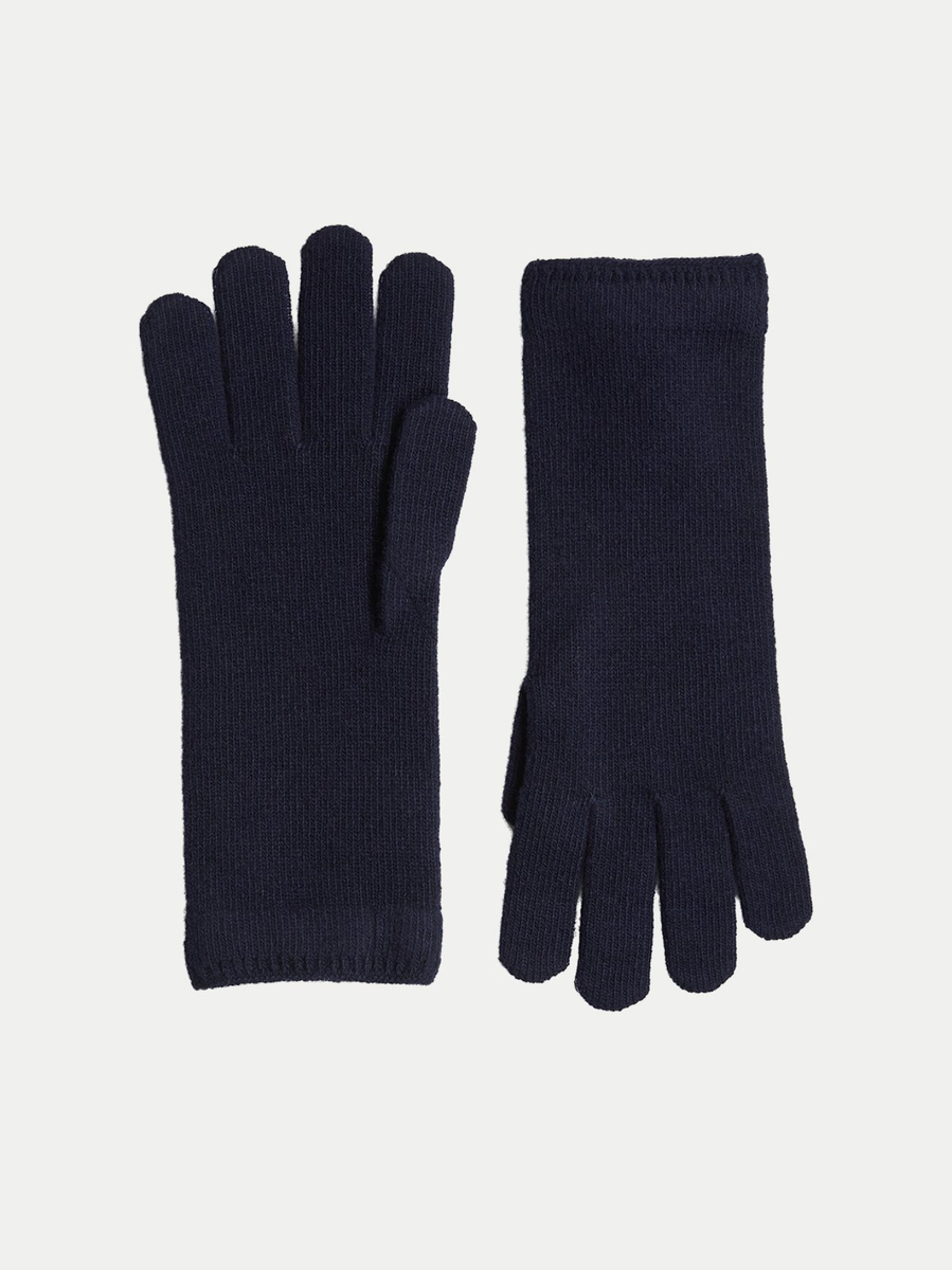 detail Tommy Hilfiger dámské tmavě modré rukavice