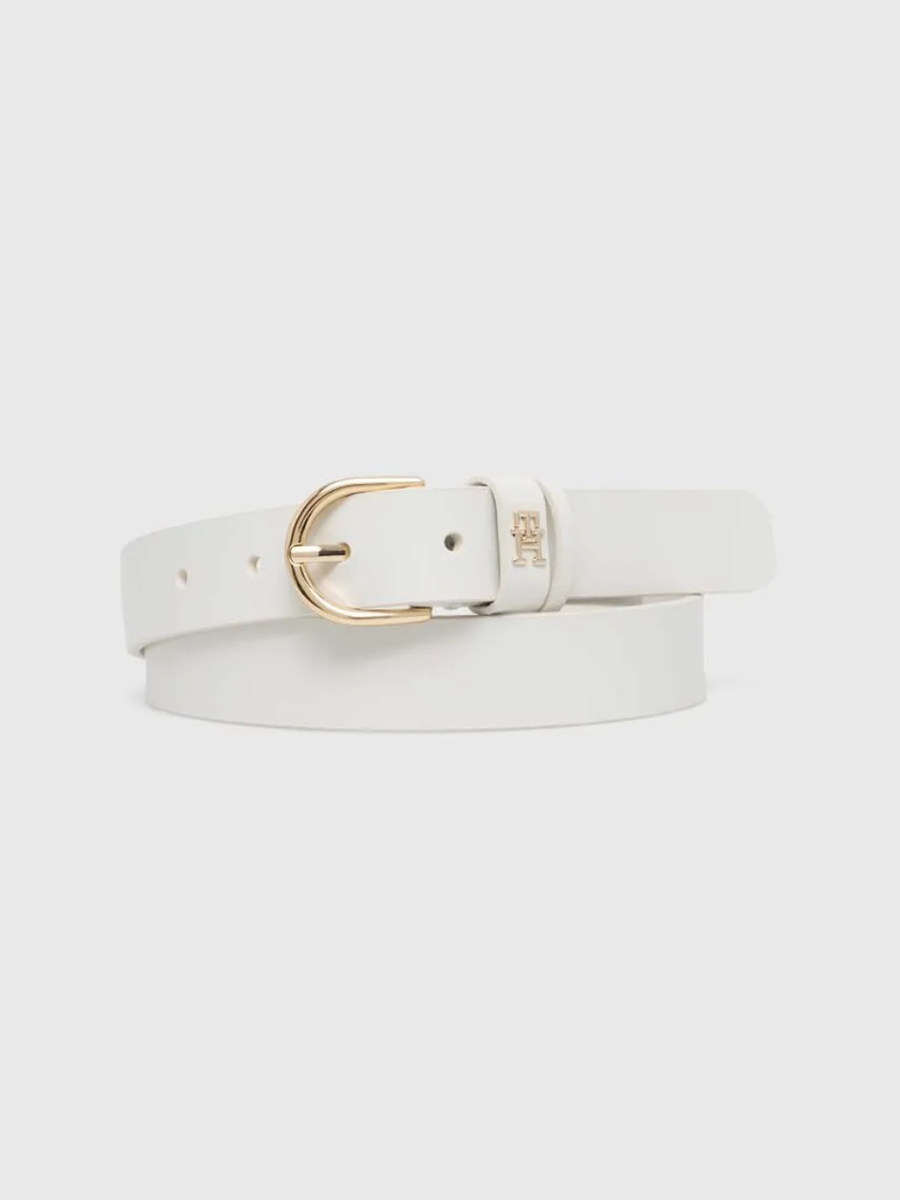 detail Tommy Hilfiger dámský bílý kožený pásek
