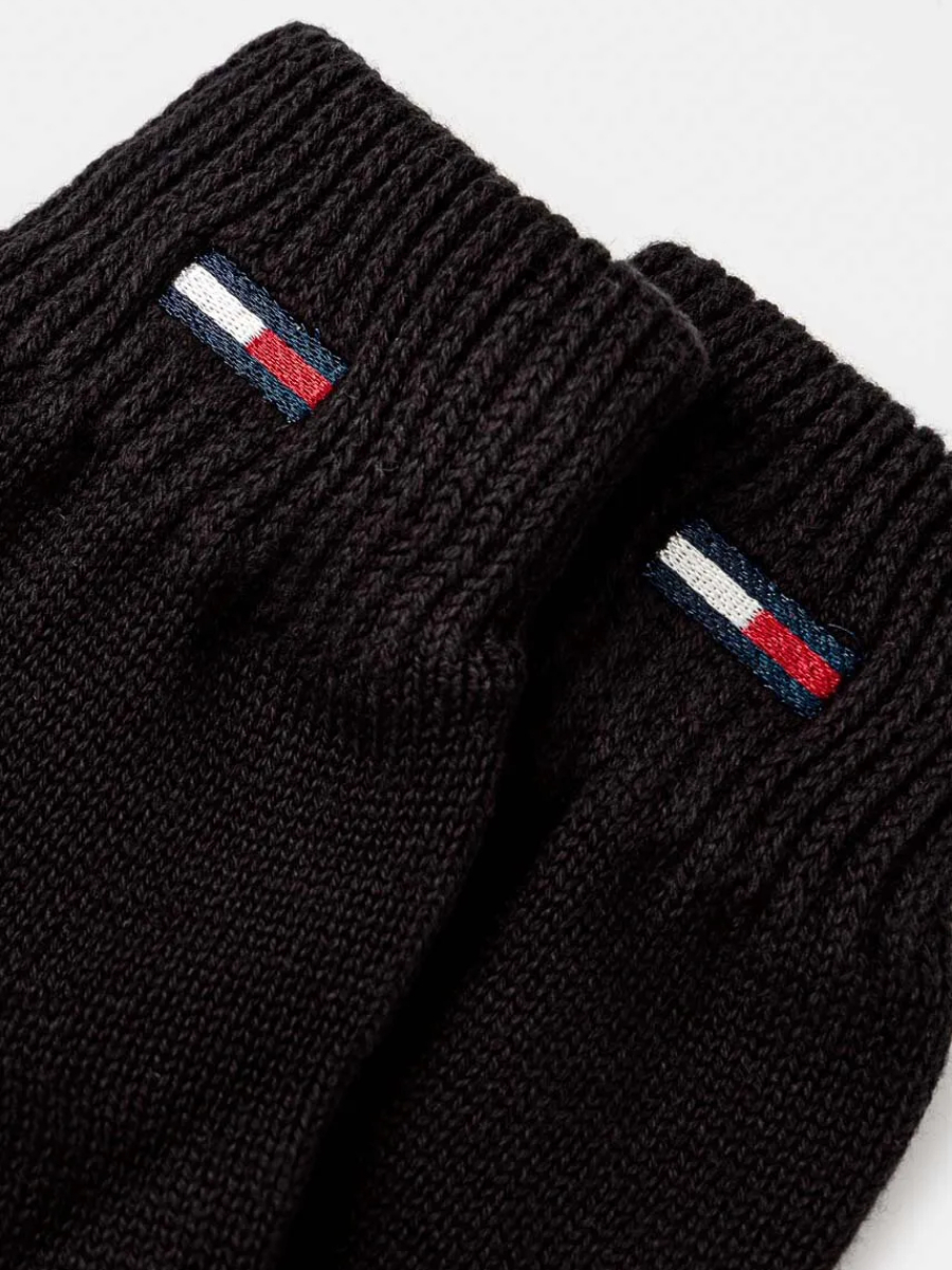 detail Tommy Jeans dámské černé rukavice